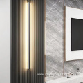 Black linear wall lamp for home